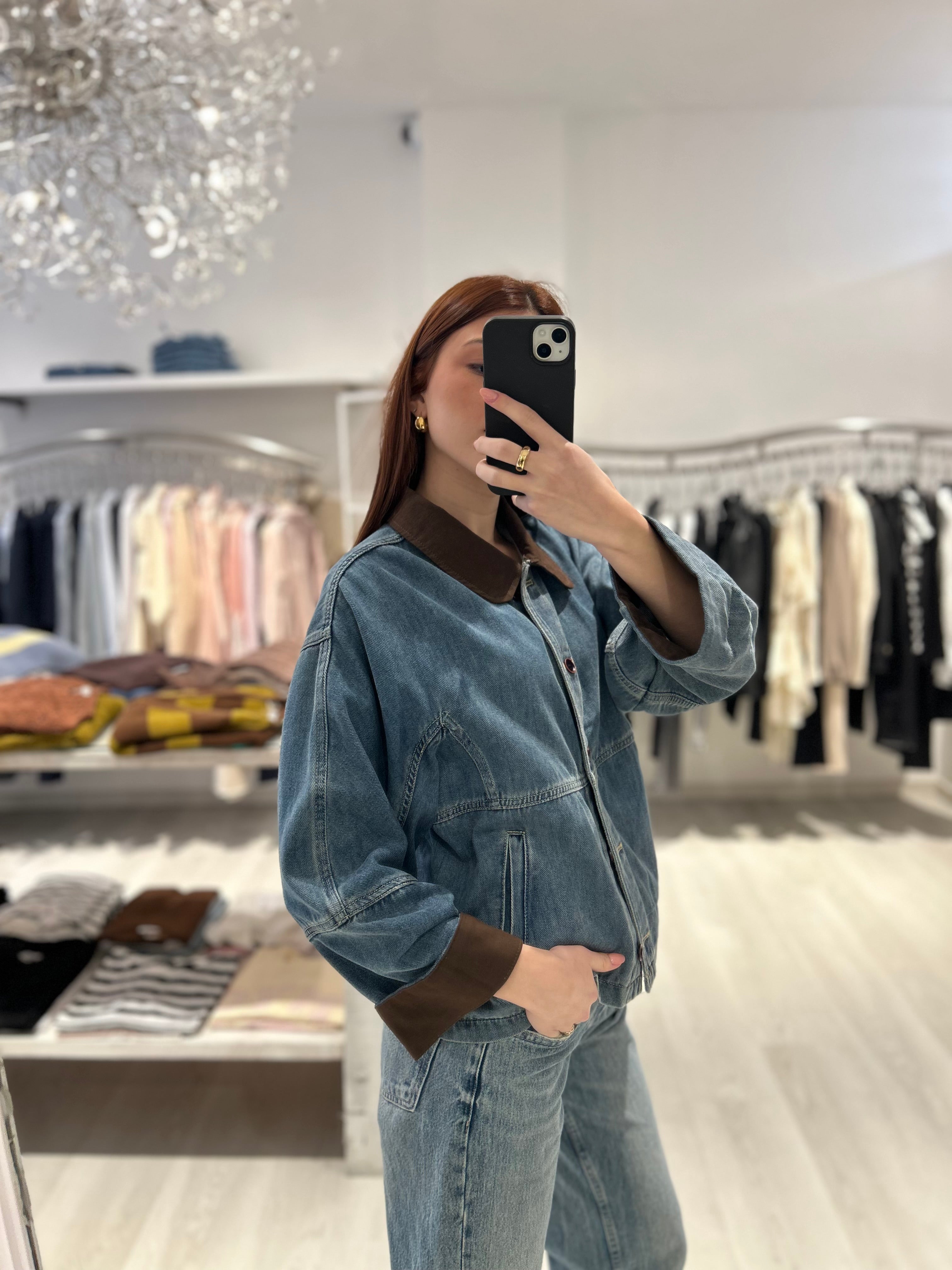 Giacca di jeans con bottoni