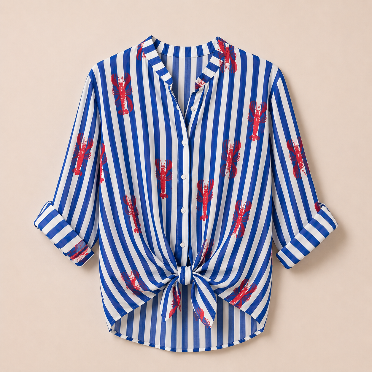 Camicia a righe con Aragosta