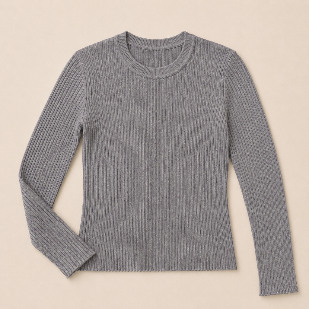 Maglia a costine con lurex