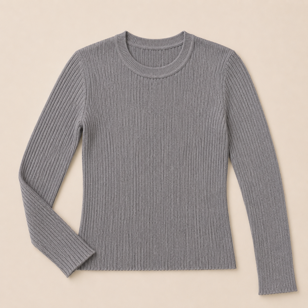 Maglia a costine con lurex