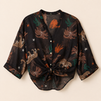Camicia a fantasia con ghepardi