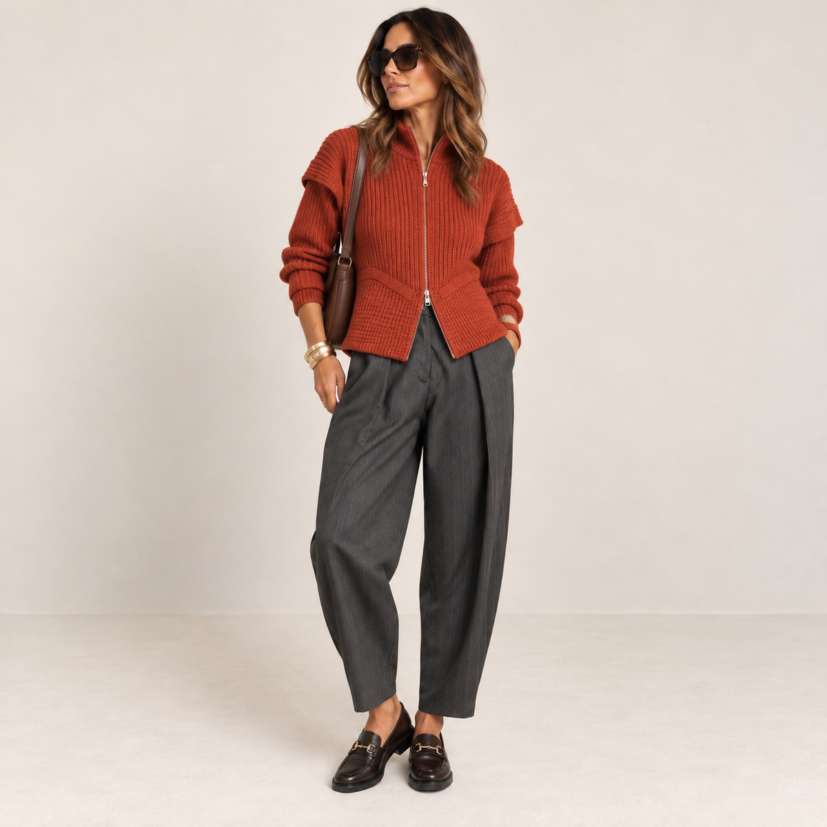 Cardigan zip