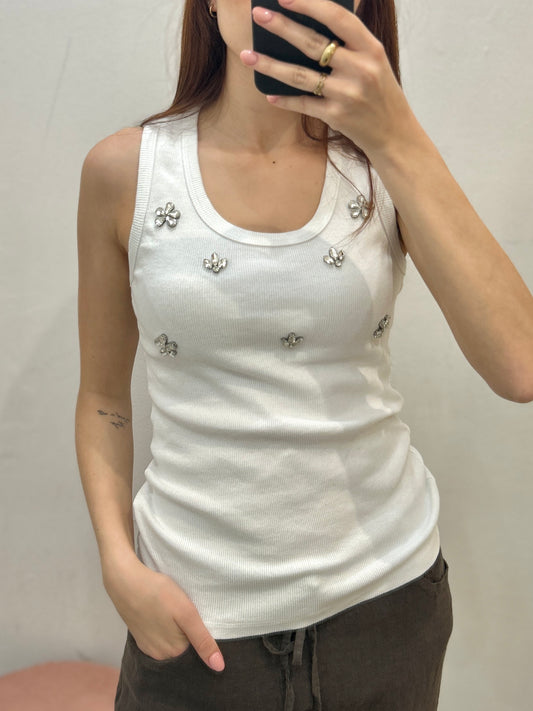 Top con strass