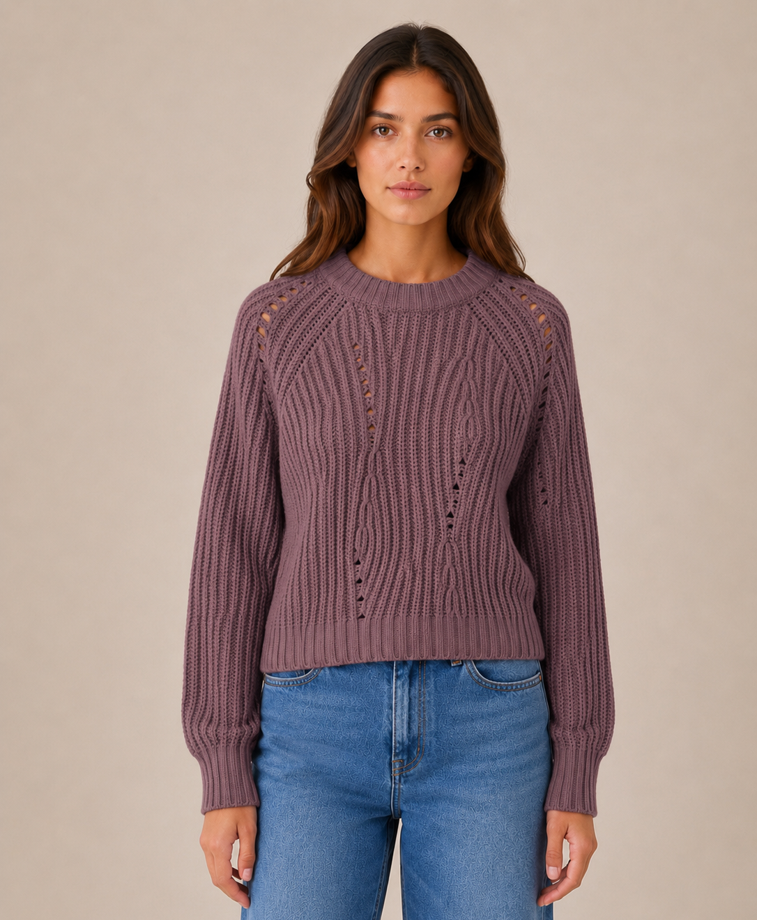 Maglione con dettagli traforati