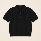 Maglia trama intreccio manica corta