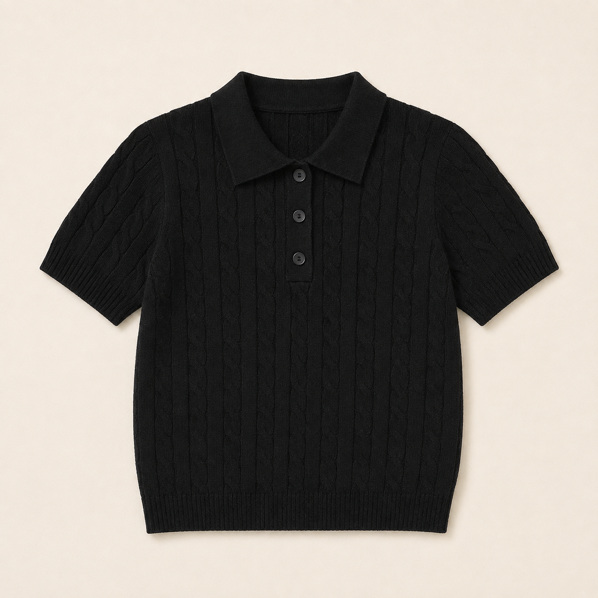 Maglia trama intreccio manica corta