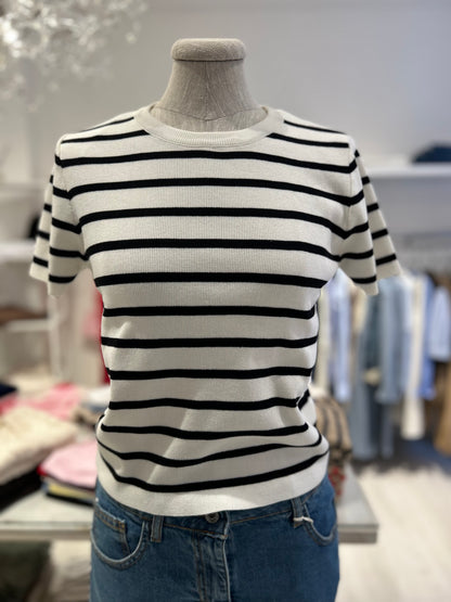 T-shirt manica corta con righe