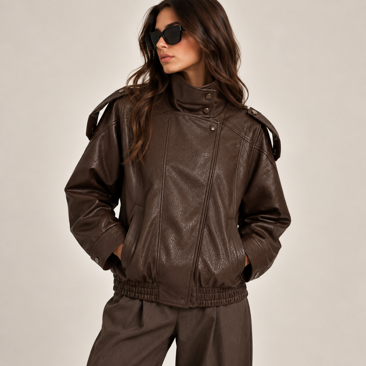 Bomber eco pelle star