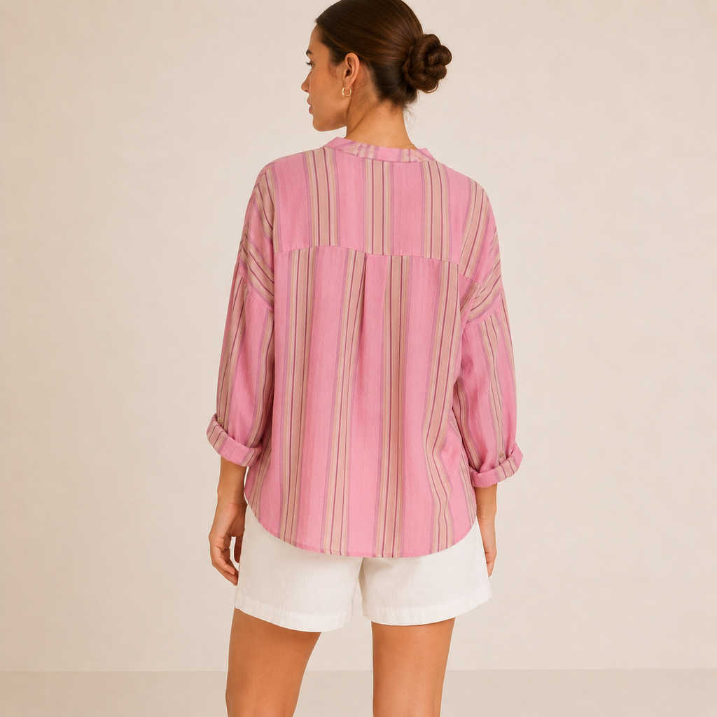 Camicia a righe orizzontali