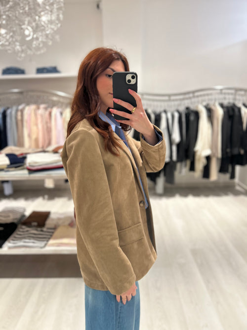 Blazer scamosciato