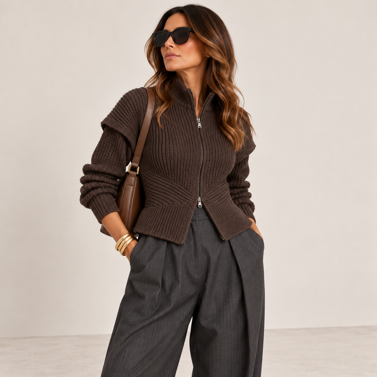 Cardigan zip