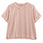 T-shirt girocollo in raso