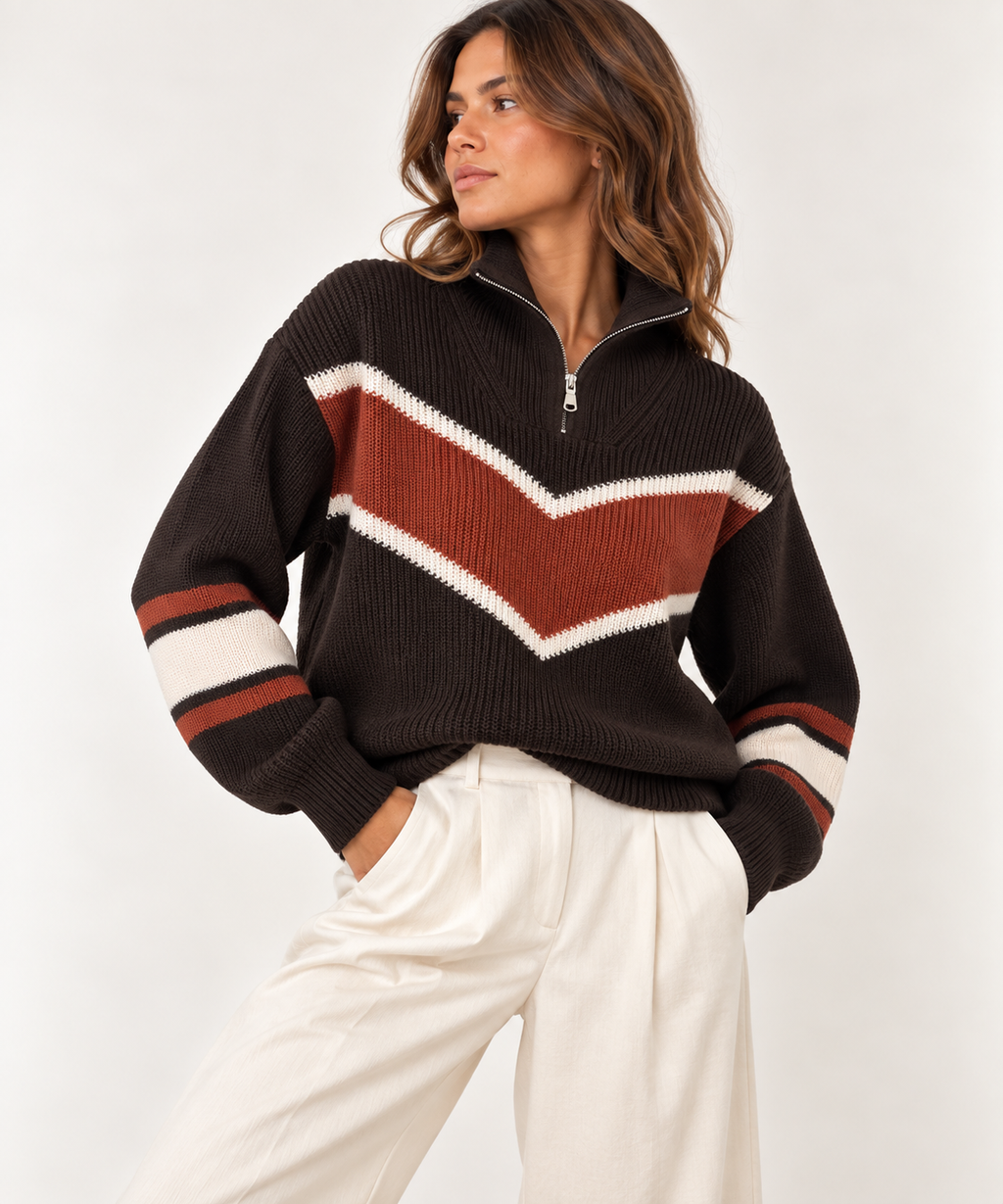Maglia College mezza zip